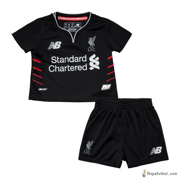 Camiseta Liverpool Replica Segunda Ropa Niños 2016/17 Negro